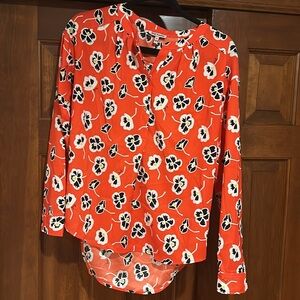 Juicy Couture Orange Floral Blouse